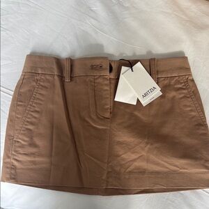 Aritzia Brown Mini Skirt